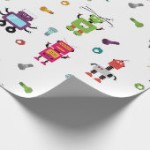 Schattige veelkleurig Robots Kinder Robot Pattern Cadeaupapier (Hoek)