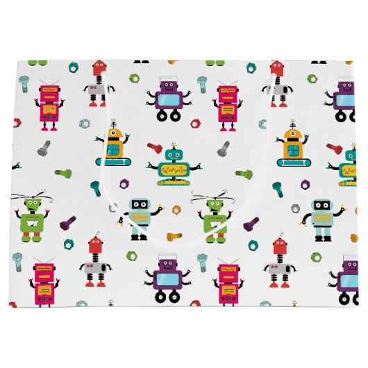 Schattige veelkleurig Robots Kinder Robot Pattern Groot Cadeauzakje (Voorkant)