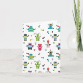 Schattige veelkleurig Robots Kinder Robot Pattern Kaart (Voorkant)