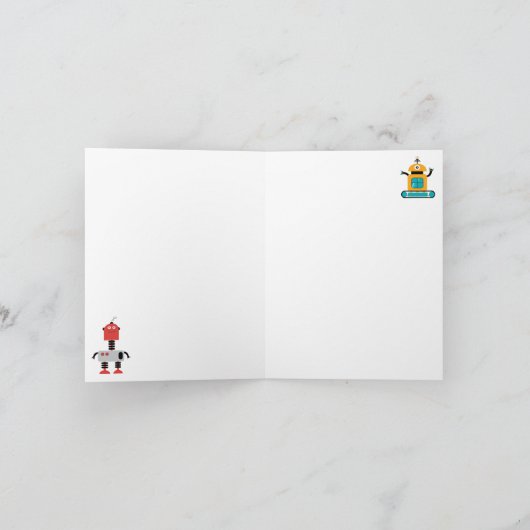 Schattige veelkleurig Robots Kinder Robot Pattern Kaart (Binnen)