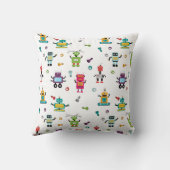 Schattige veelkleurig Robots Kinder Robot Pattern Kussen (Achterkant)