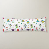 Schattige veelkleurig Robots Kinder Robot Pattern Lichaamskussen (Achterkant)