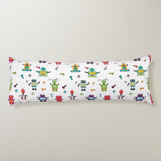 Schattige veelkleurig Robots Kinder Robot Pattern Lichaamskussen (Achterkant)
