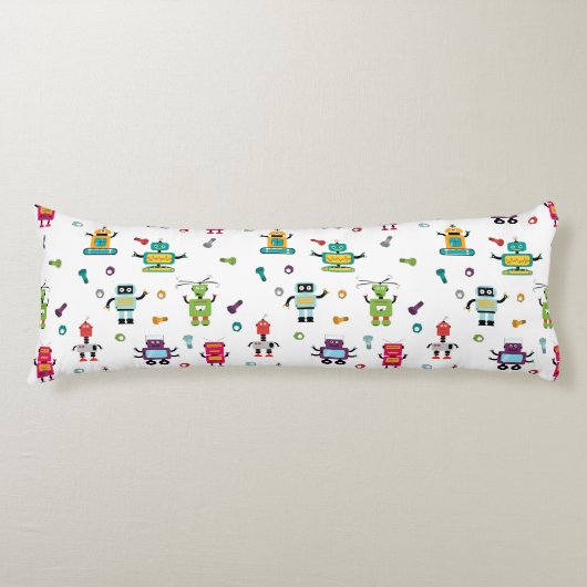 Schattige veelkleurig Robots Kinder Robot Pattern Lichaamskussen (Voorkant)