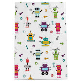 Schattige veelkleurig Robots Kinder Robot Pattern Medium Cadeauzakje (Voorkant)