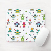 Schattige veelkleurig Robots Kinder Robot Pattern Muismat (Met muis)
