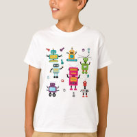 Schattige veelkleurig Robots Kinder Robot Pattern