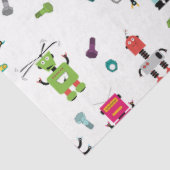 Schattige veelkleurig Robots Kinder Robot Pattern Tissuepapier (Detail)