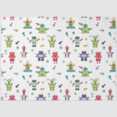 Schattige veelkleurig Robots Kinder Robot Pattern Tissuepapier (Voorkant)