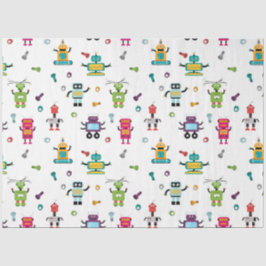 Schattige veelkleurig Robots Kinder Robot Pattern Tissuepapier