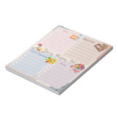 Schattige veelkleurige boodschappenlijst notitieblok (Linkerzijde)