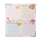 Schattige veelkleurige boodschappenlijst notitieblok (Voorkant)