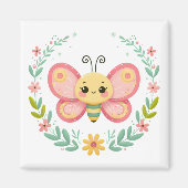 Schattige, veer/vlinder magneet (Voorkant)