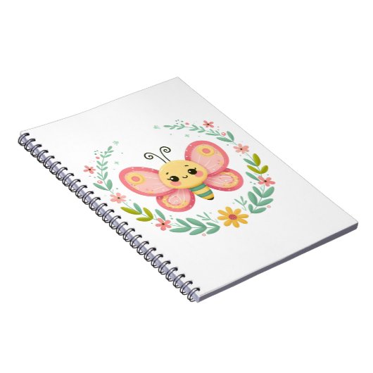 Schattige, veer/vlinder notitieboek (Rechterzijde)