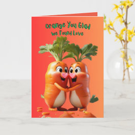 Schattige Vegan Valentijnsdagkaart Kaart