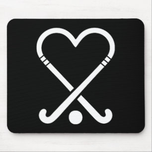 Schattige veldhockeyspelers houden van symbool muismat