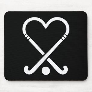 Schattige veldhockeyspelers houden van symbool  muismat