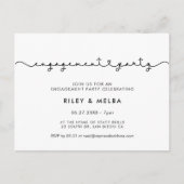 Schattige verbindend hart doopvont Verlovingsfeest Briefkaart (Voorkant)