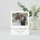 Schattige verbindend hart lettertype Liefde & beda Bedankkaart (Staand voorkant)