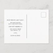 Schattige verbindend hartdoopvont Ons nieuw huis Briefkaart (Achterkant)