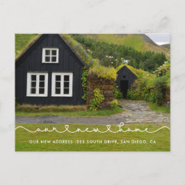 Schattige verbindend hartdoopvont Ons nieuw huis Briefkaart