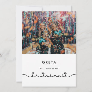 Schattige verbindende hart bruidsmeisje voorstelka kaart