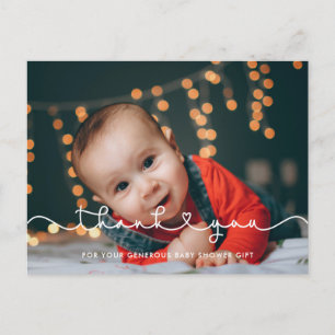 Schattige verbindende hartletter Baby shower bedan Briefkaart