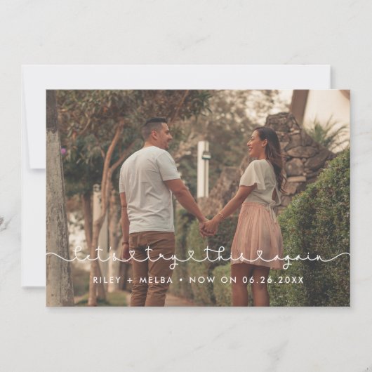 Schattige verbindende hartletter Laten we het nog  Aankondiging (Voorkant)