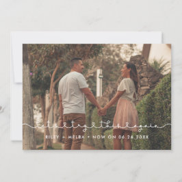 Schattige verbindende hartletter Laten we het nog Aankondiging