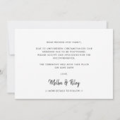 Schattige verbindende hartletter Uitgestelde fotoc Aankondiging (Achterkant)