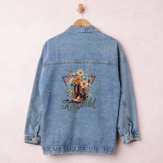 Schattige verblijf Wild Cowgirl laarzen Western Denim Jacket (Hangar)