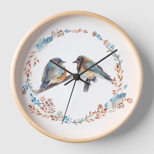 Schattige verf van Bluebird Couple (Voorkant)