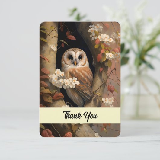 Schattige verf van oliepalkolie bedankkaart (Staand voorkant)