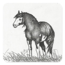 Schattige verfpaard Stickers