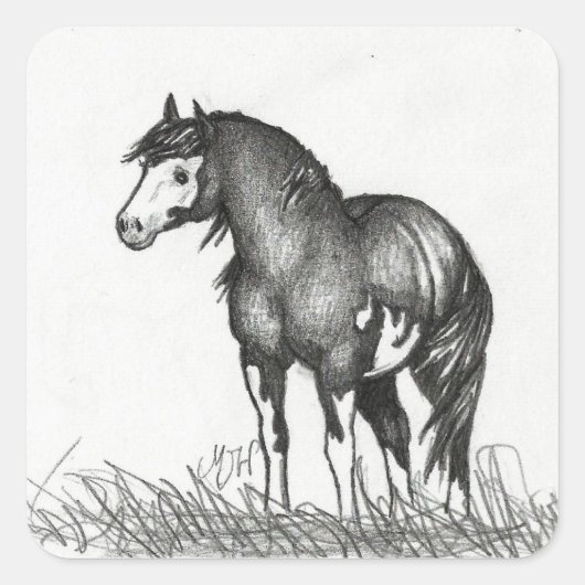 Schattige verfpaard Stickers (Voorkant)