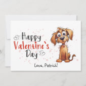 Schattige verhalenboek Puppy Happy Valentijns  Feestdagenkaart (Voorkant)