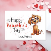 Schattige verhalenboek Puppy Happy Valentijns  Feestdagenkaart