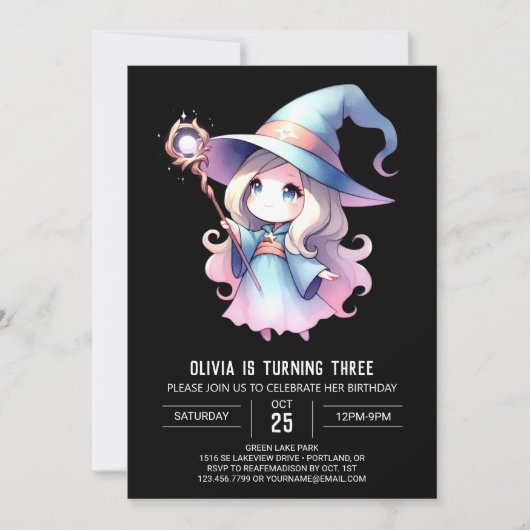 Schattige verjaardag Boho Wizard Kaart (Voorkant)