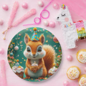 Schattige Verjaardag Eekhoorn Papieren Bordje (Feest)