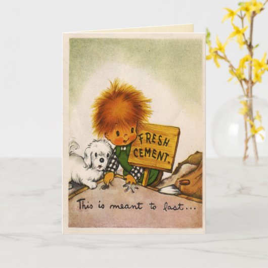 Schattige verjaardag kaart (Gele Bloem)