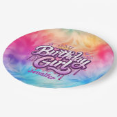 Schattige Verjaardag Meisje Papier Bord (Gekanteld)