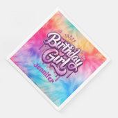 Schattige Verjaardag Meisje Papier servet (Hoek)