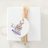 Schattige verjaardag met konijnenthema bedankjes labels (In situ)