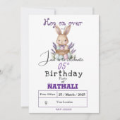 Schattige verjaardag met konijnenthema kaart (Voorkant)