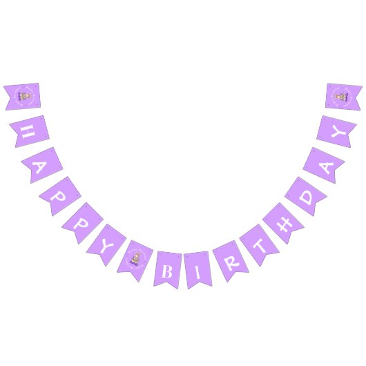 Schattige verjaardag met konijnenthema vlaggetjes (Alle)