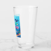 Schattige Verjaardag nautische dolfijn Glas (Links)