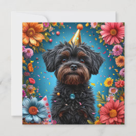 Schattige Verjaardag Party Pet Puppy Kaart