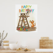 Schattige Verjaardag Poster (Keuken)