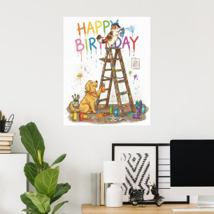 Schattige Verjaardag Poster