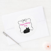 Schattige Verjaardag Ronde Sticker (Envelop)